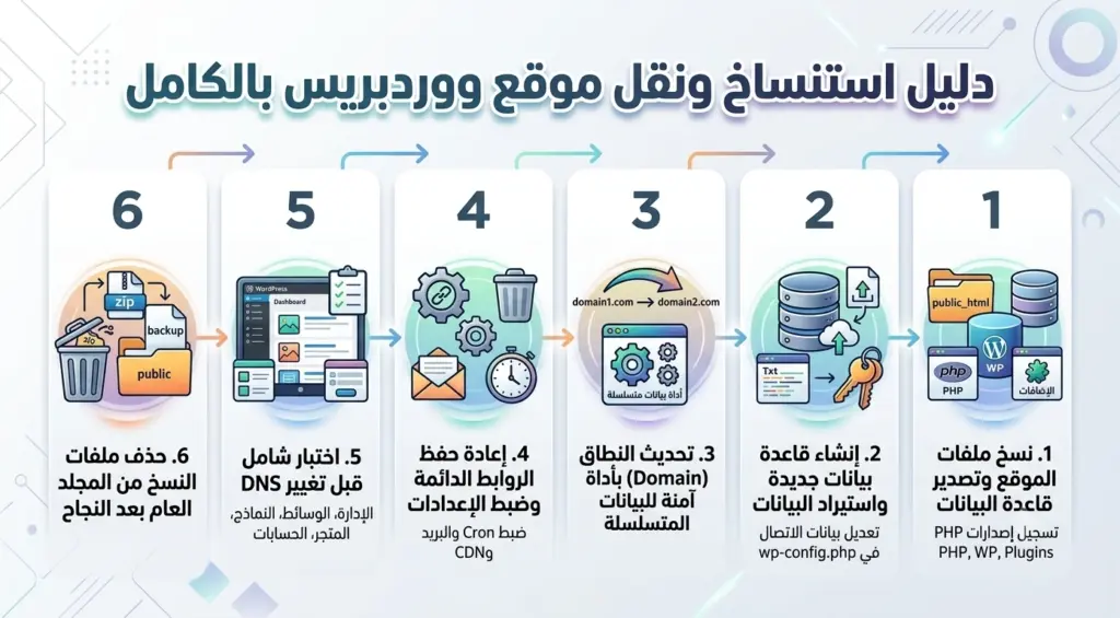 دليل استنساخ ونقل موقع ووردبريس بالكامل