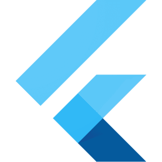 شعار Flutter إطار برمجيات نظام لولون أزرق بالرمادي